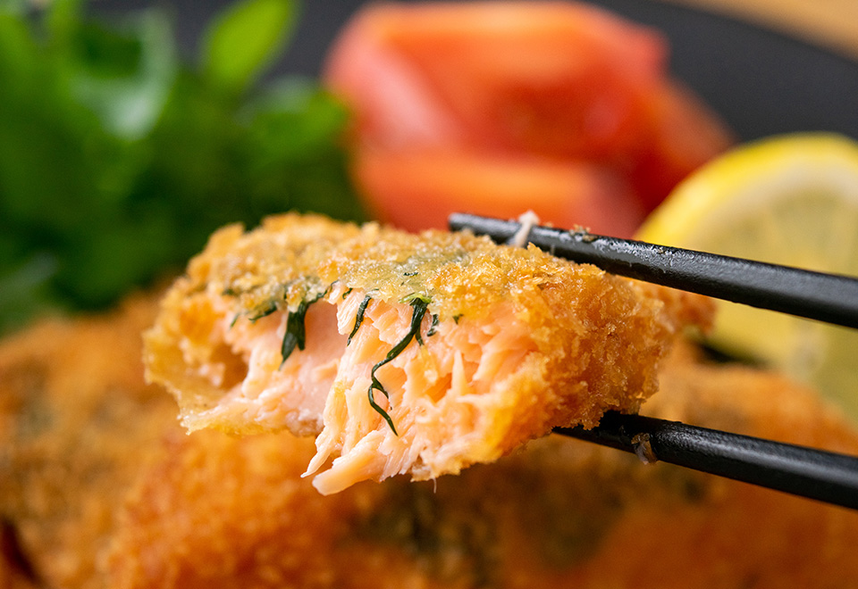 サーモンフレッシュハーブカツレツ