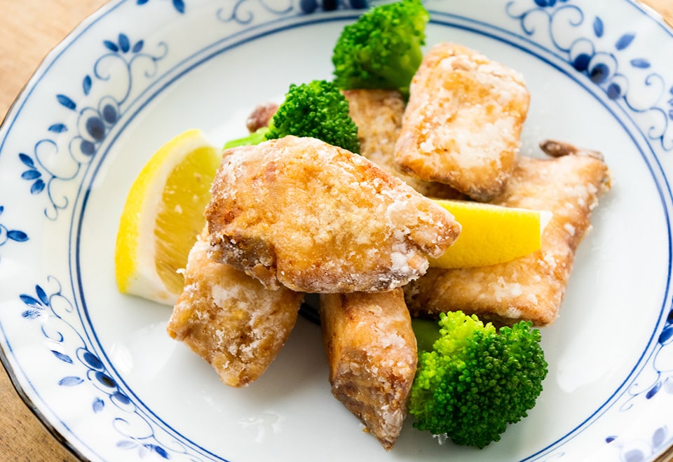 秋鮭の醤油竜田揚げ