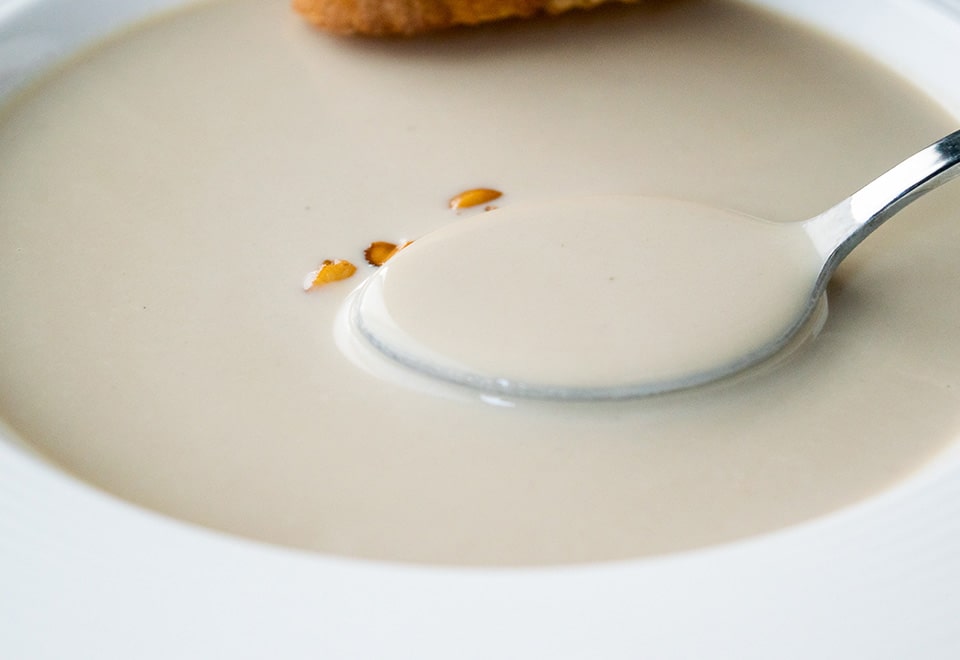 舟形マッシュルームのポタージュ