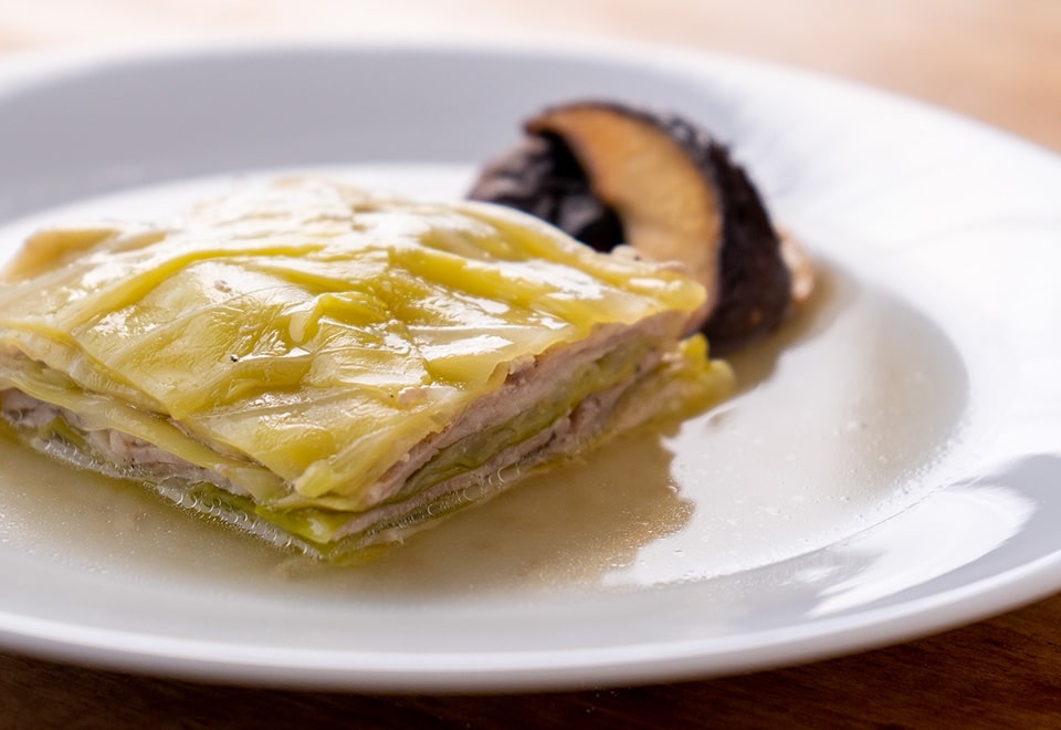 キャベツと豚肉のミルフィーユ蒸し