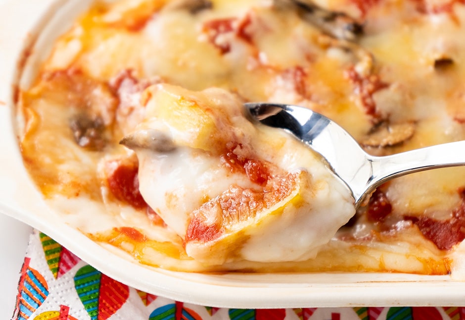 いちじくときのこのチーズグラタン