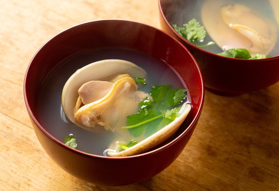 国産蛤のお吸いもの (2人前）