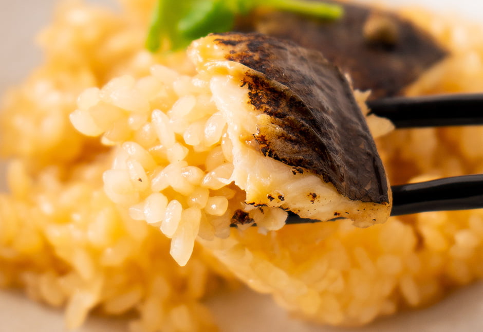 一膳の煮穴子おこわ