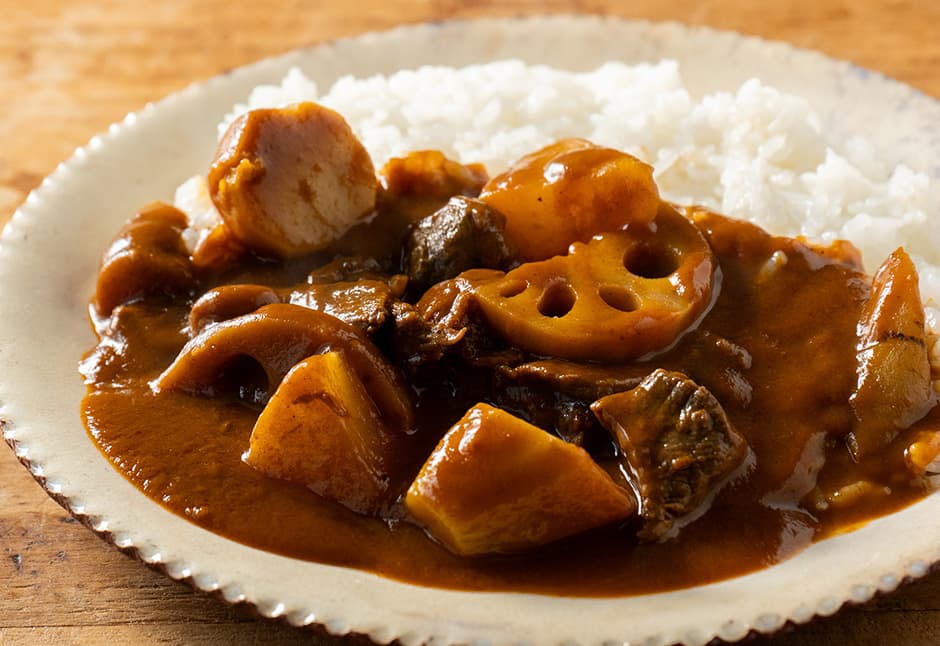 ル・シエルブルーさん　山形の冬の根野菜と山形牛のビーフカレー