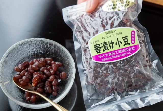 秋田角館・かどやさんの蜜漬け小豆｜気仙沼から無添加手作りお惣菜