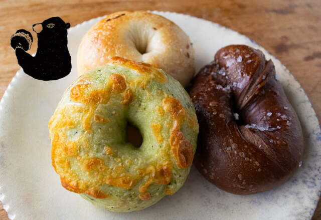 春の山ベーグル