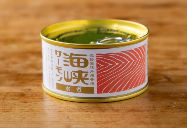 海峡サーモンさん　海峡サーモン水煮（缶詰）