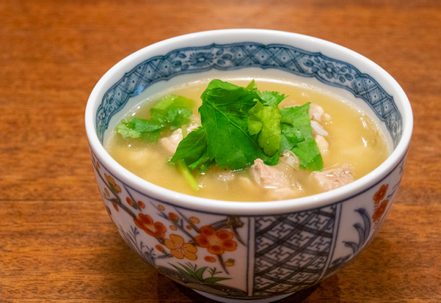 鶏牛蒡雑炊スープ