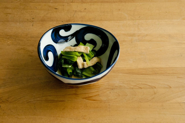 小松菜と油揚げ
