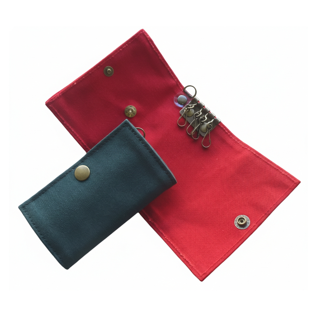 帆布キーケース（三つ折り・4連）[尾道帆布鞄 彩工房]【メール便可】