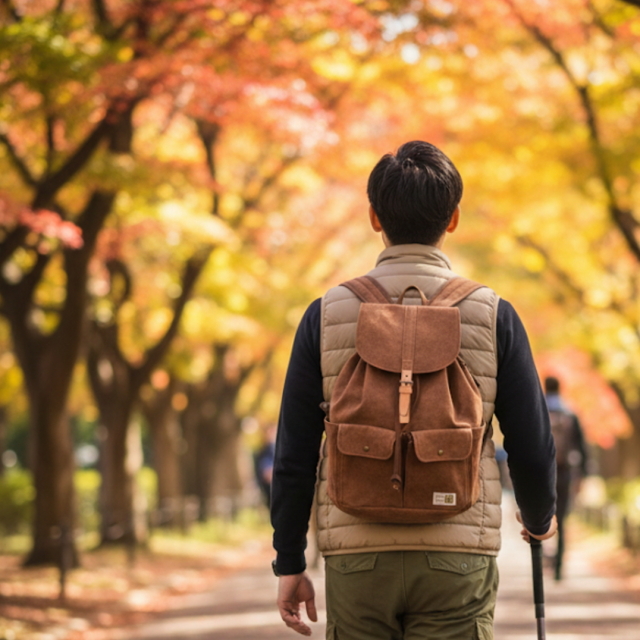 柿渋染帆布リュック（大）[尾道帆布鞄 彩工房]