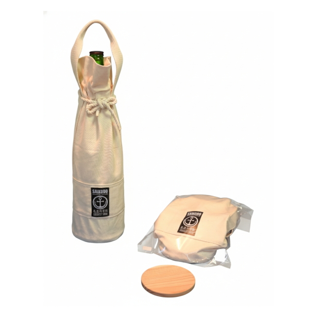 帆布一升瓶入れ　[尾道帆布鞄 彩工房]【メール便可】