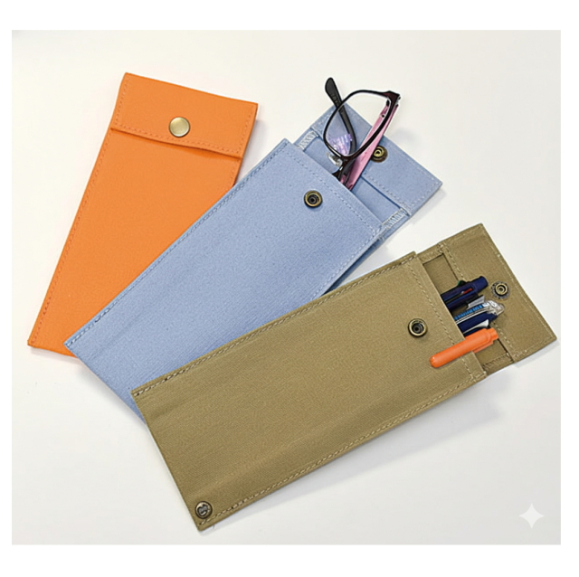 帆布ペンケース（ホックボタン仕様）[尾道帆布鞄 彩工房]【メール便可】