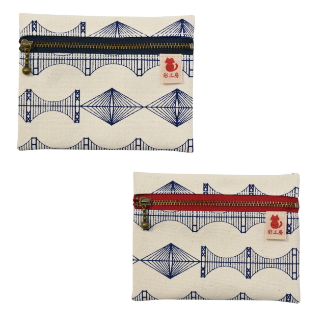 しまなみティッシュポーチ [尾道帆布鞄 彩工房]【メール便可】