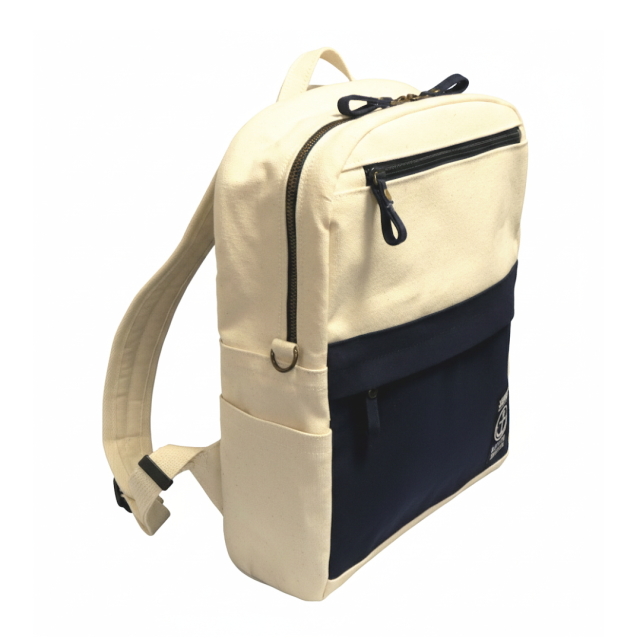 Zipリュック（A4slim）マリン仕様 [尾道帆布鞄 彩工房]