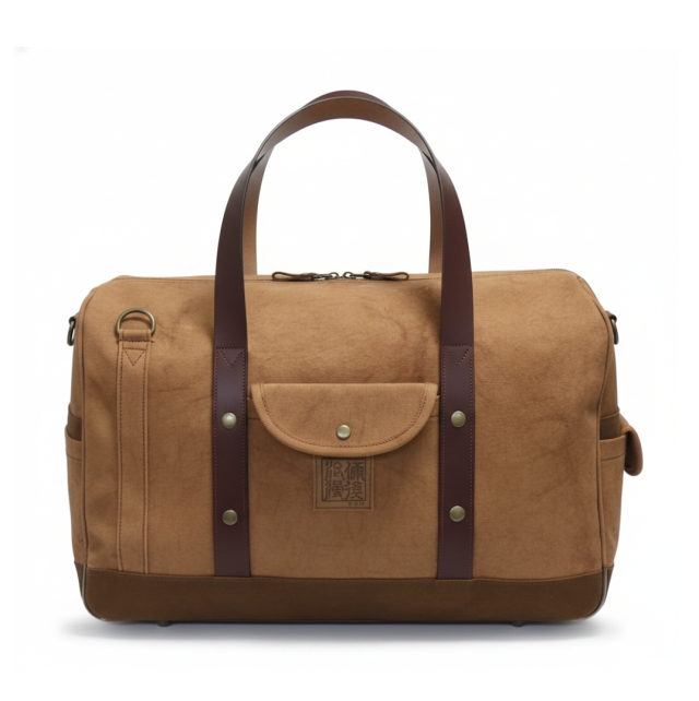 柿渋染帆布ボストン [尾道帆布鞄 彩工房]