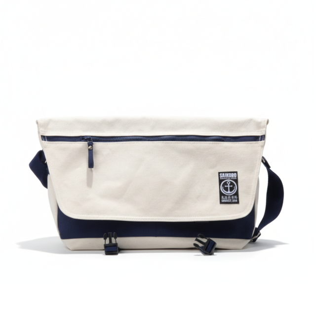 帆布メッセンジャーバッグ（マリン仕様）[尾道帆布鞄 彩工房]