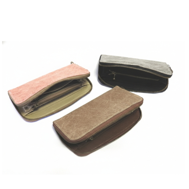 帆布長財布（ラウンドファスナー仕様）[尾道帆布鞄 彩工房]