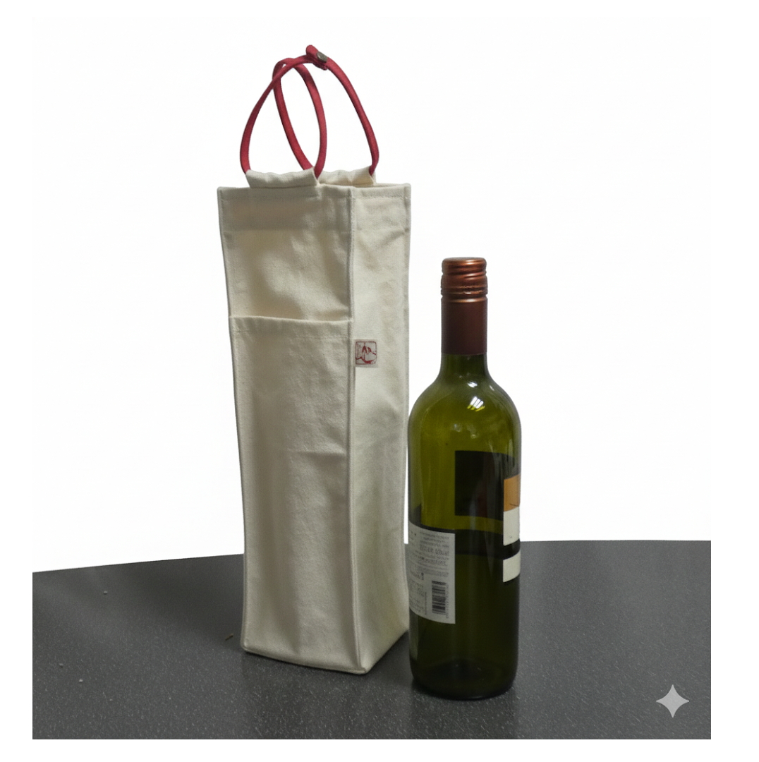 帆布ワインバッグ（1本用）　[尾道帆布鞄 彩工房]【メール便可】