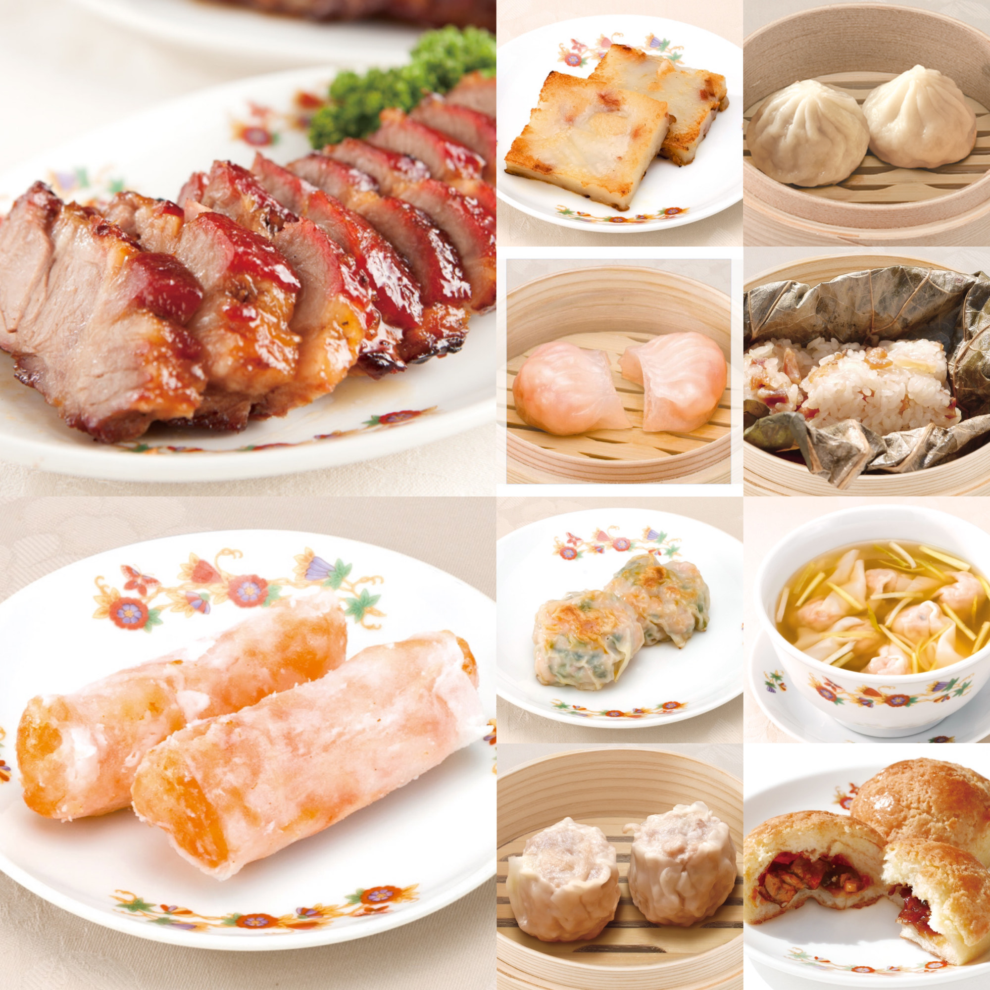 点心１０種４４個・叉焼180ｇ詰め合わせ「冷凍」送料込み