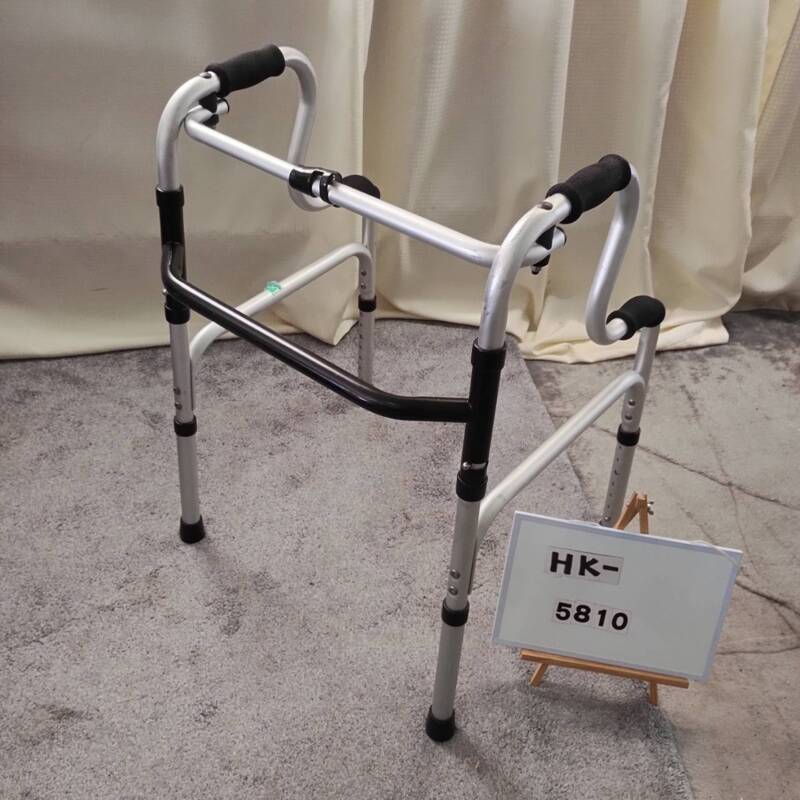 【Bランク 中古 歩行器】ラックヘルスケア 固定型歩行器2段式ハンド