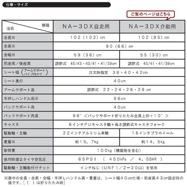 【Aランク品 中古 車椅子】日進医療器 介助式車椅子 NA-3DX (WCNS119