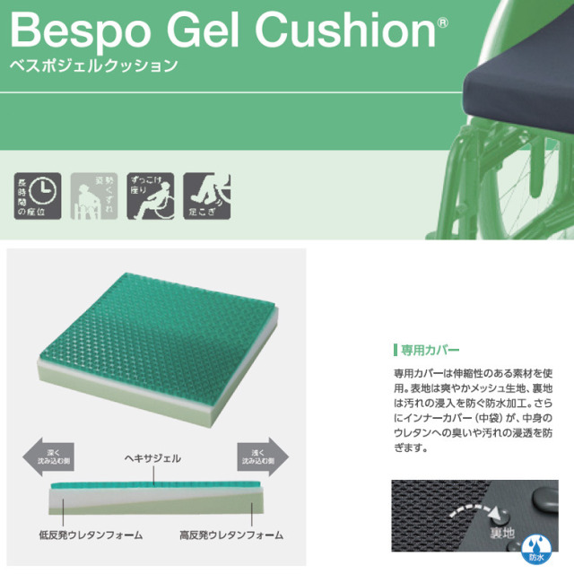 中古 車椅子用クッション「ベスポジェルクッション」（ケープ／A