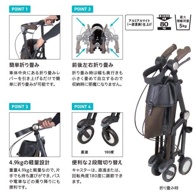 【歩行器 中古  Aランク】幸和製作所 サンティノ WAG02 (HKKW120-A)