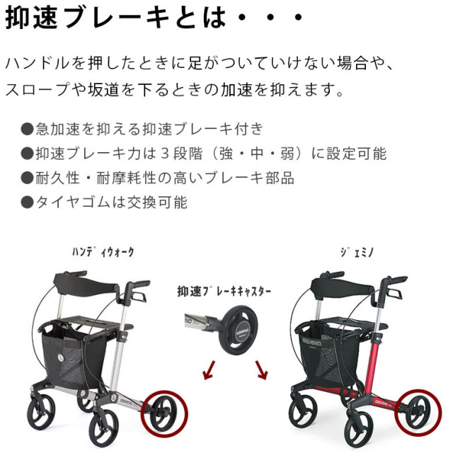 【歩行器オプション 中古 Aランク】パラマウントベッド 抑速ブレーキ