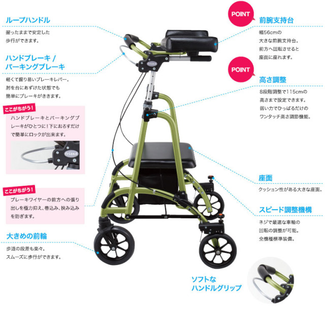 【中古 歩行器 Aランク】ウェルパートナーズ フレンド2 WF-2-B (HKWE