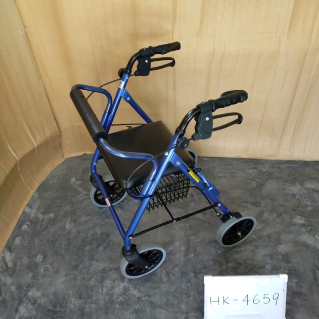 ロ2601-231 ハッピーII 竹虎　歩行器　介護用品　バスケット付き　中古美品 竹虎 歩行車 歩行器 屋外 屋内 ハッピーII トール ダークグレー