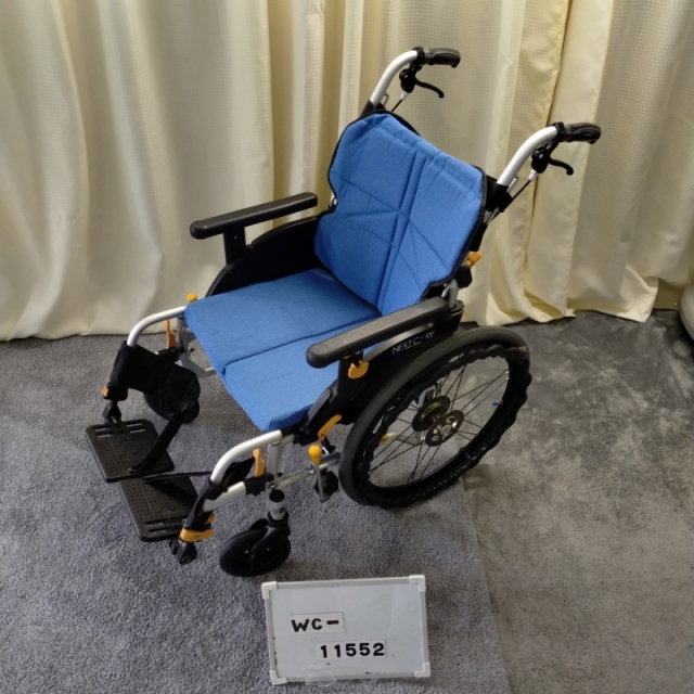 マツナガ NEXT CURE 折りたたみ介助用車椅子 青