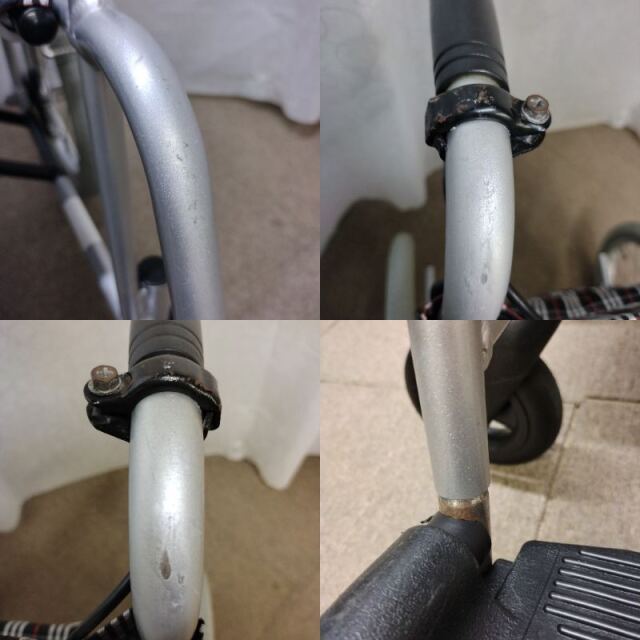 【Bランク 中古 車椅子】 日進医療器 介助式 車椅子 NC-2CB (WC-1185