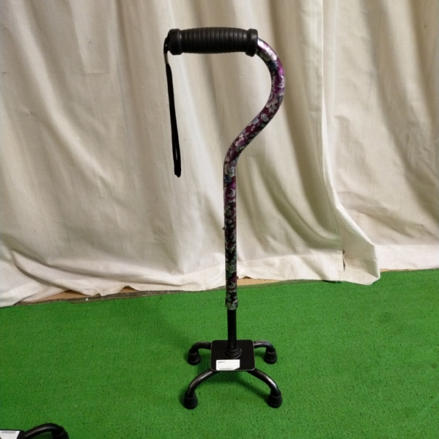 【Bランク 中古 杖】ひまわり ささえ 四点支持ステッキ R08001 (HK-4