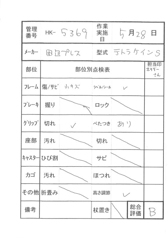 【Bランク 中古 杖】Meme(ミーム) テトラ・ケインS (HK-5369)