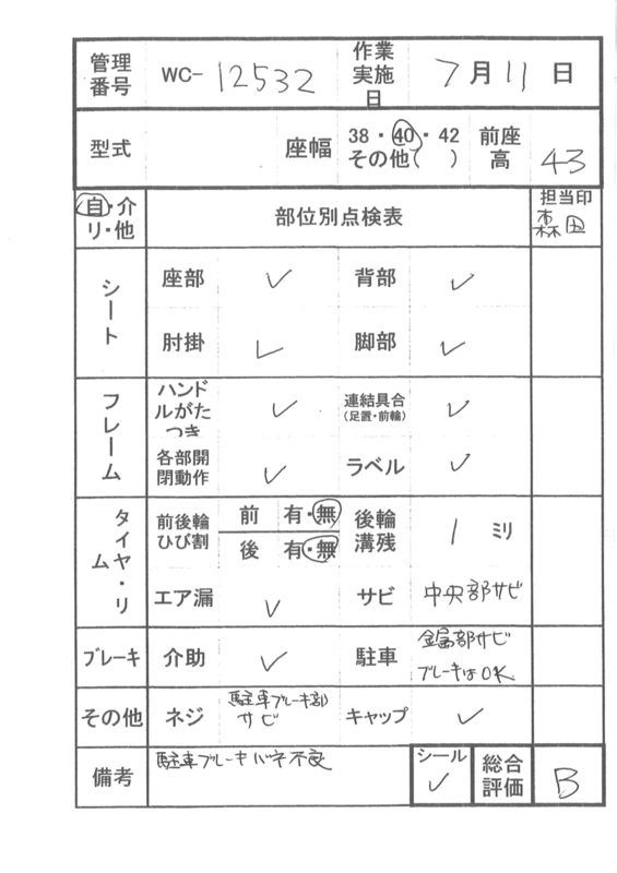 【Bランク 中古 車椅子】日進医療器 自走式車椅子 NA-L8α Aパッケー