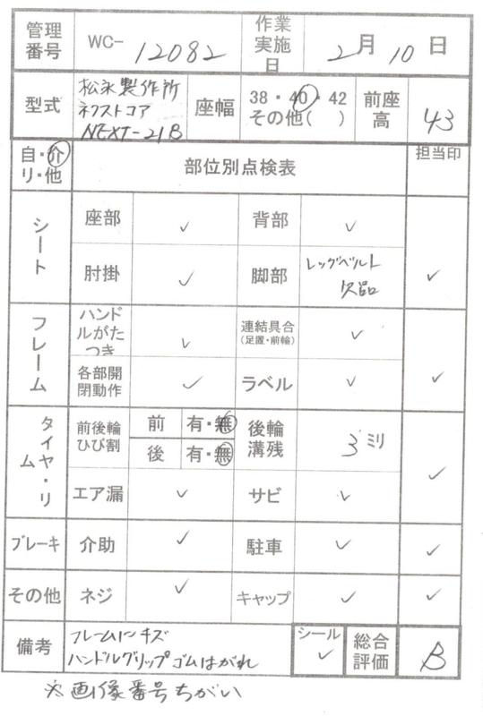【Bランク 中古 車椅子】松永製作所 介助式車椅子 ネクストコア NEXT