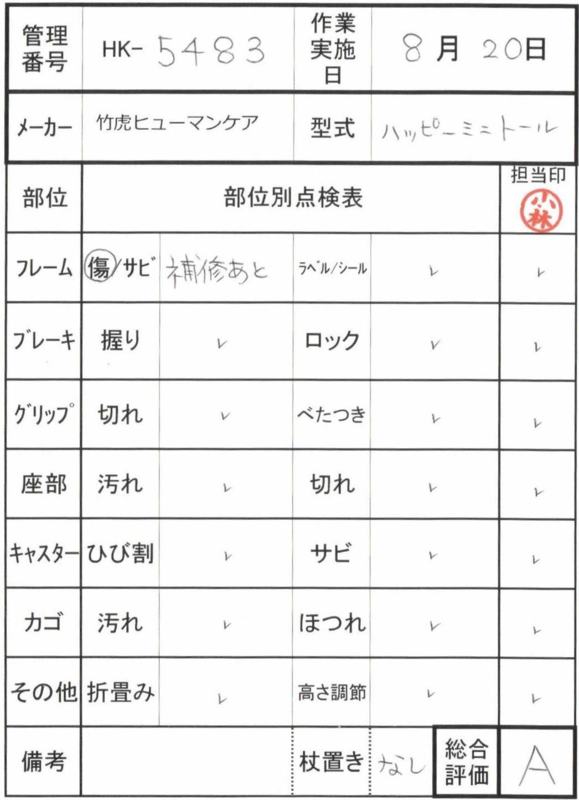 【Aランク 中古 歩行器】竹虎ヒューマンケア ハッピーミニトール (HK