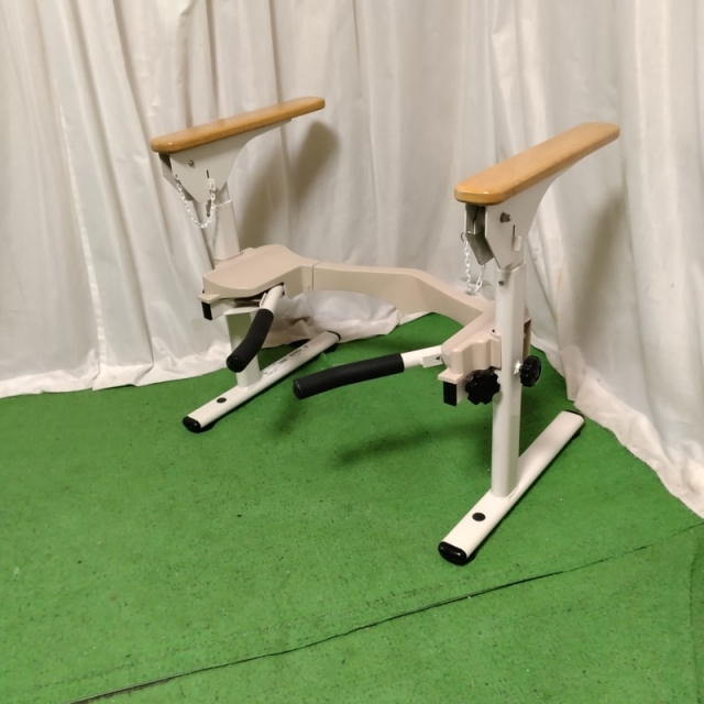 【Bランク 中古 手すり】アロン化成 洋式トイレ用フレーム S-はねあ