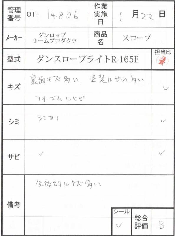 【Bランク 中古 スロープ】ダンロップホームプロダクツ ダンスロープ