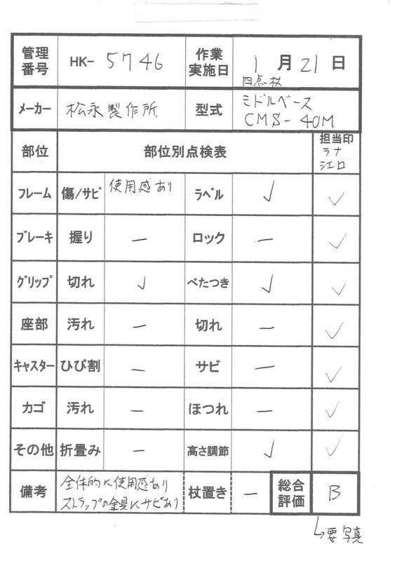【Bランク 中古 杖】松永製作所 四点杖 CMS-40M (HK-5746)