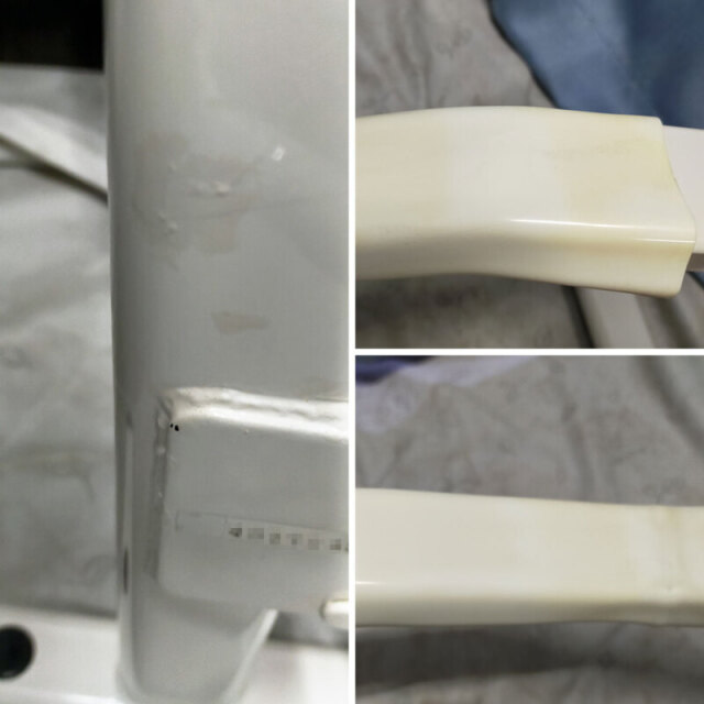 【Bランク 中古 手すり】アロン化成 洋式トイレ用フレーム S-はねあ