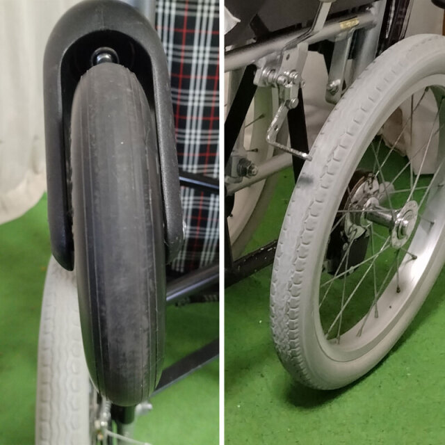 【Bランク 中古 車椅子】 日進医療器 介助式 車椅子 NC-2CB (WC-1307