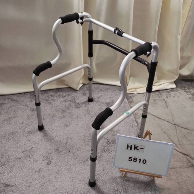 【Bランク 中古 歩行器】ラックヘルスケア 固定型歩行器2段式ハンド