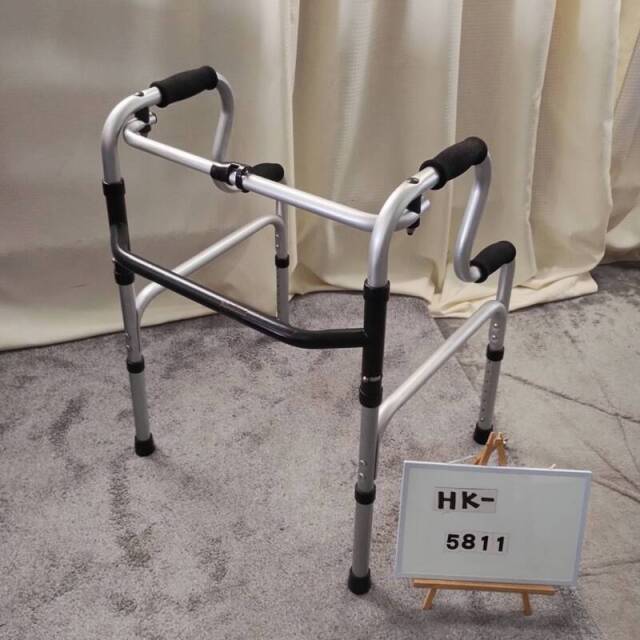 Bランク 中古 歩行器】ラックヘルスケア 固定型歩行器2段式ハンドル K