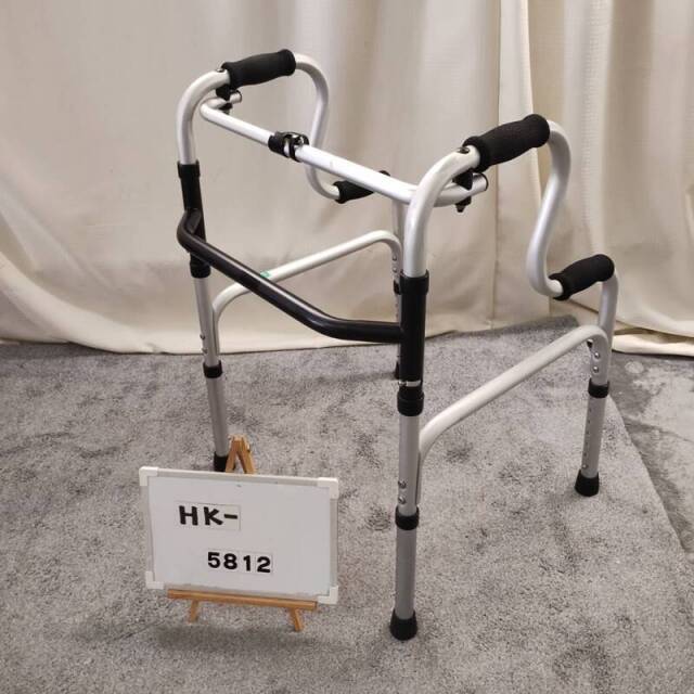 【Bランク 中古 歩行器】ラックヘルスケア 固定型歩行器2段式ハンド