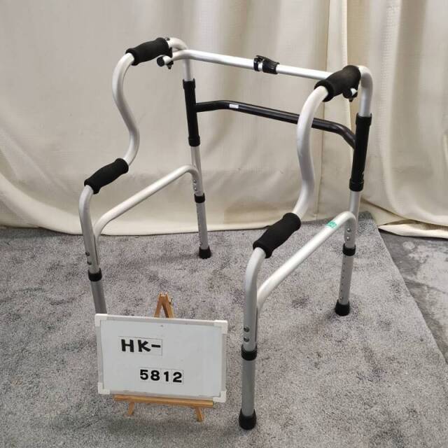 【Bランク 中古 歩行器】ラックヘルスケア 固定型歩行器2段式ハンド