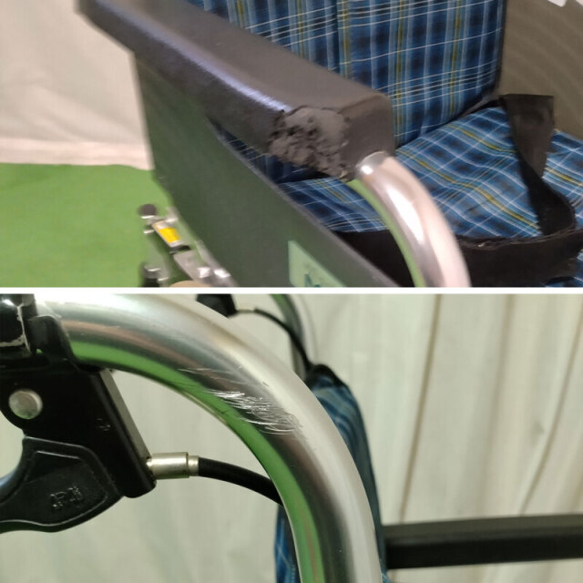 【Bランク 中古 車椅子】 ミキ 介助式 車椅子 SKT-6 (WC-13207)
