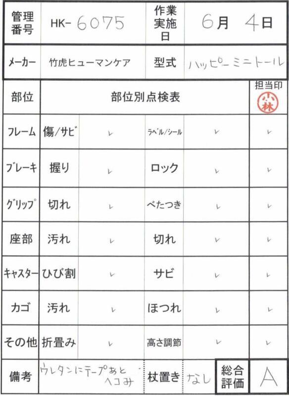 【Aランク 中古 歩行器】竹虎ヒューマンケア ハッピーミニトール (HK