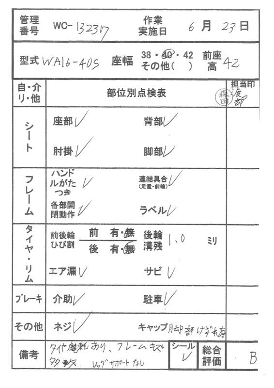 【Bランク 中古 車椅子】カワムラサイクル 介助式車椅子 ウェイビッ